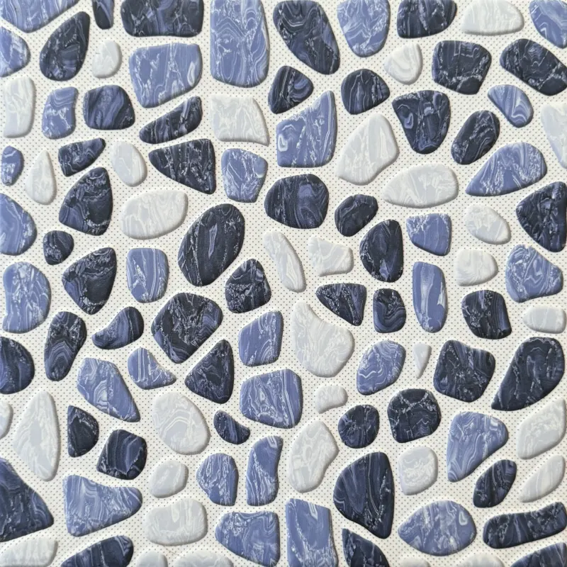 Carrelage mosaïque galets bleu 30x30 – 4811