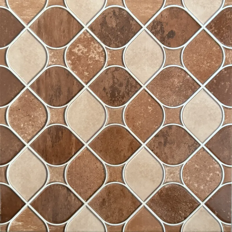 Carrelage décor géométrique brun et beige 30x30 – 6001