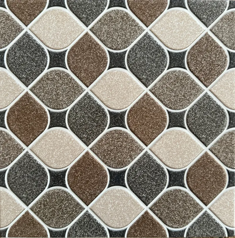 Carrelage décor géométrique gris et brun 30x30 – 6002