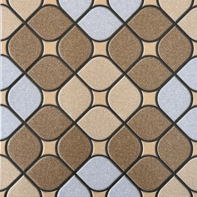 Carrelage décor géométrique beige et gris 30x30 – 6003