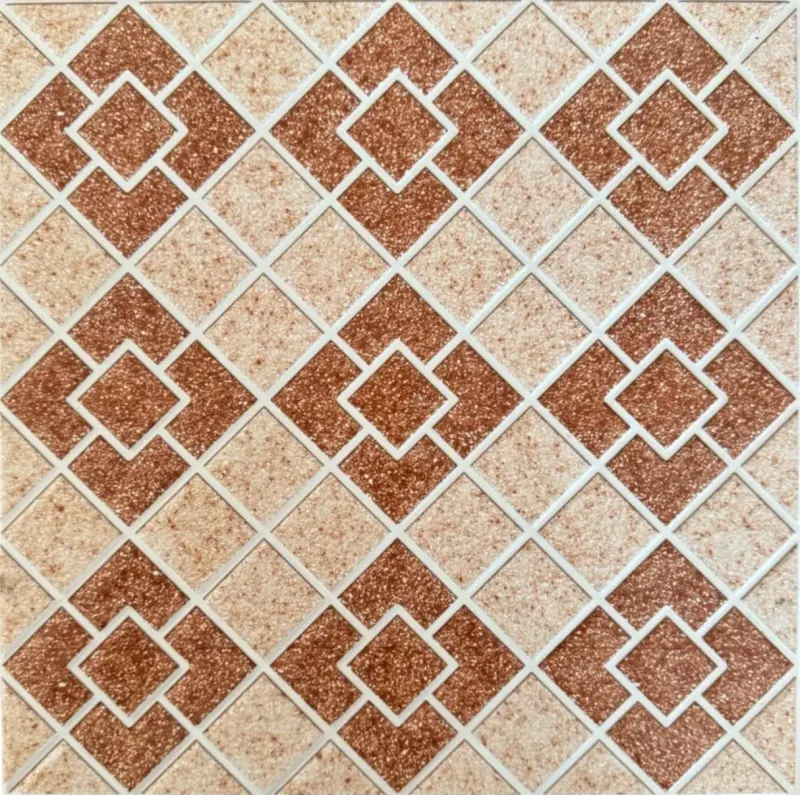 Carrelage décor géométrique losange terracotta 30x30 – 602