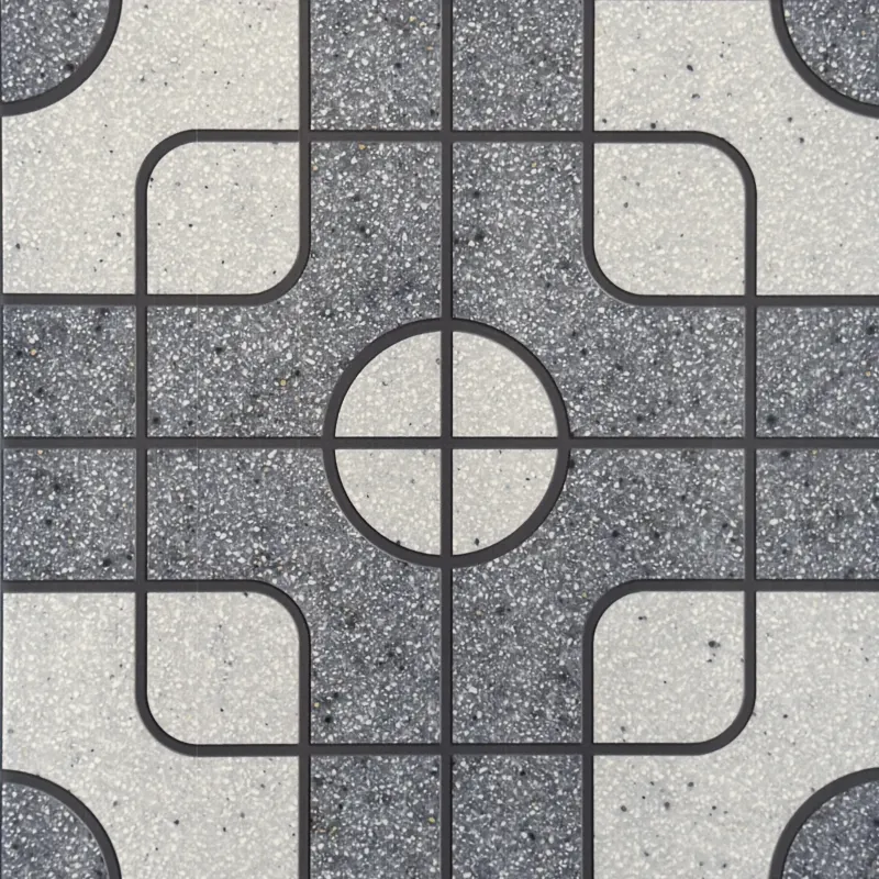 Carrelage décor géométrique granité gris 30x30 – 613