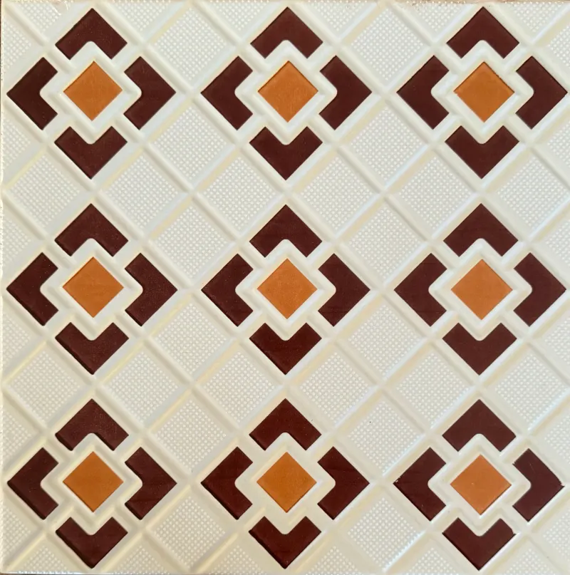 Carrelage décor géométrique losange terracotta 30x30 – CHECKER 102