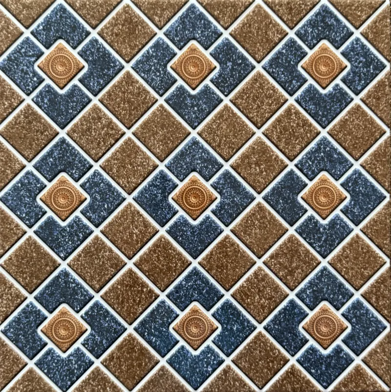 Carrelage décor mosaïque cuivre et bleu 30x30 – LCS-11 80013