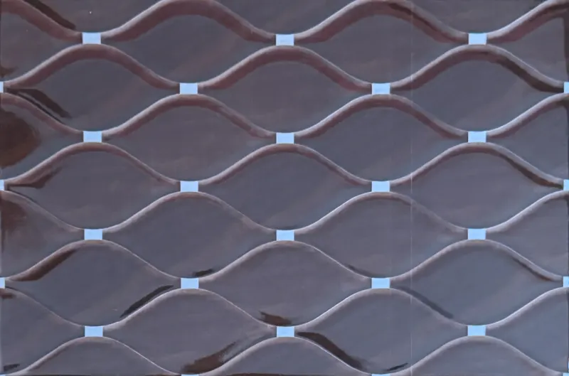 Carrelage mural relief vague marron 20x30 – 3012-D