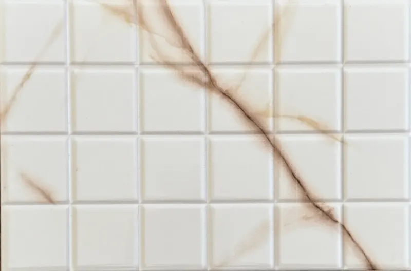 Carrelage mural mosaïque marbre blanc veiné or 20x30 – K-8011-L
