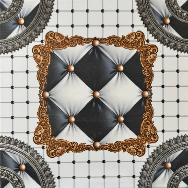 Carrelage décor capitonné médaillon 30x30 – F-438