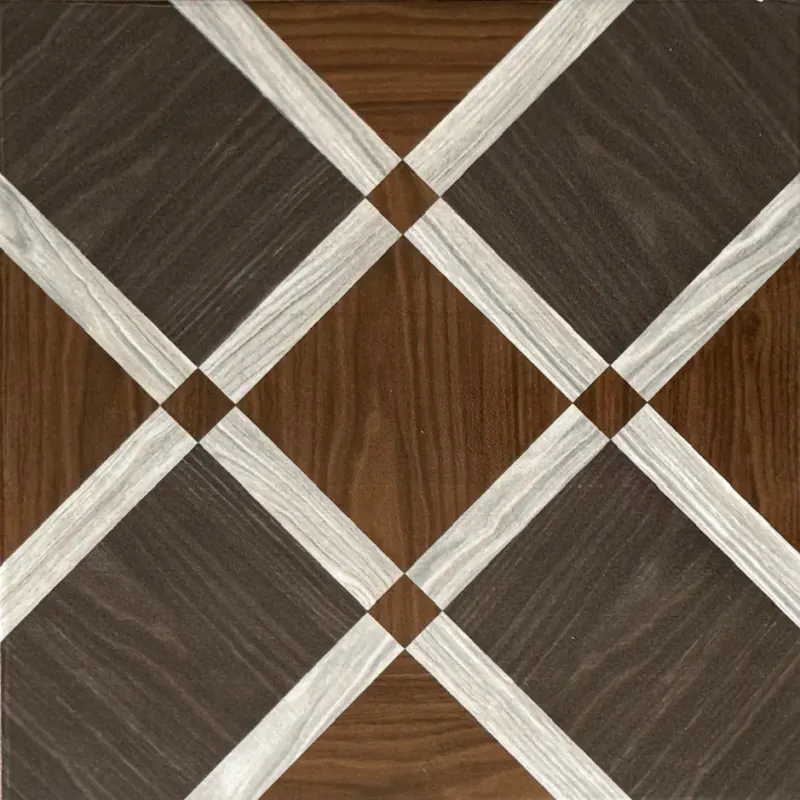 Carrelage décor géométrique bois losange 30x30 – F-132