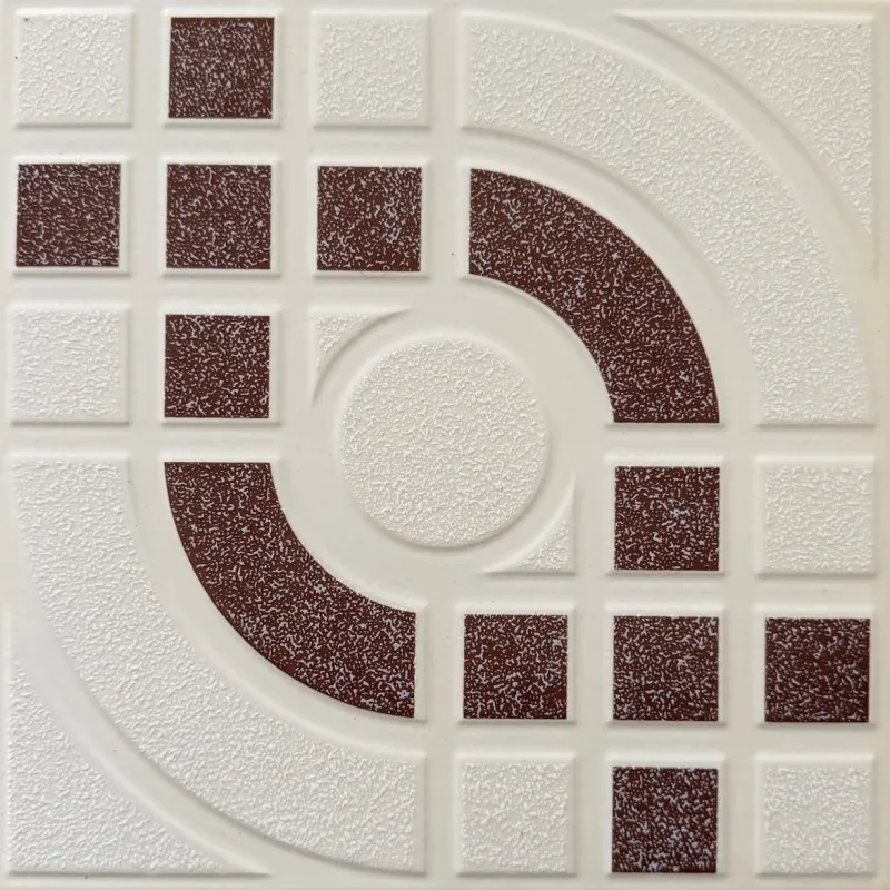 Carrelage extérieur blanc et bordeaux à relief 30x30 – P-312