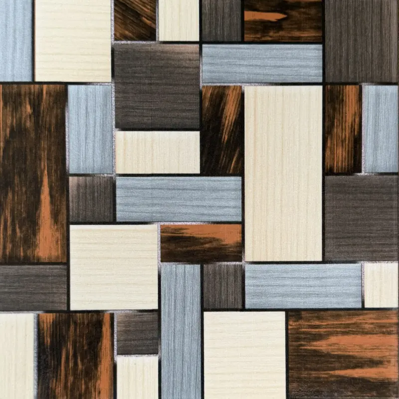 Carrelage décor patchwork bois multicolore 30x30 – F-216