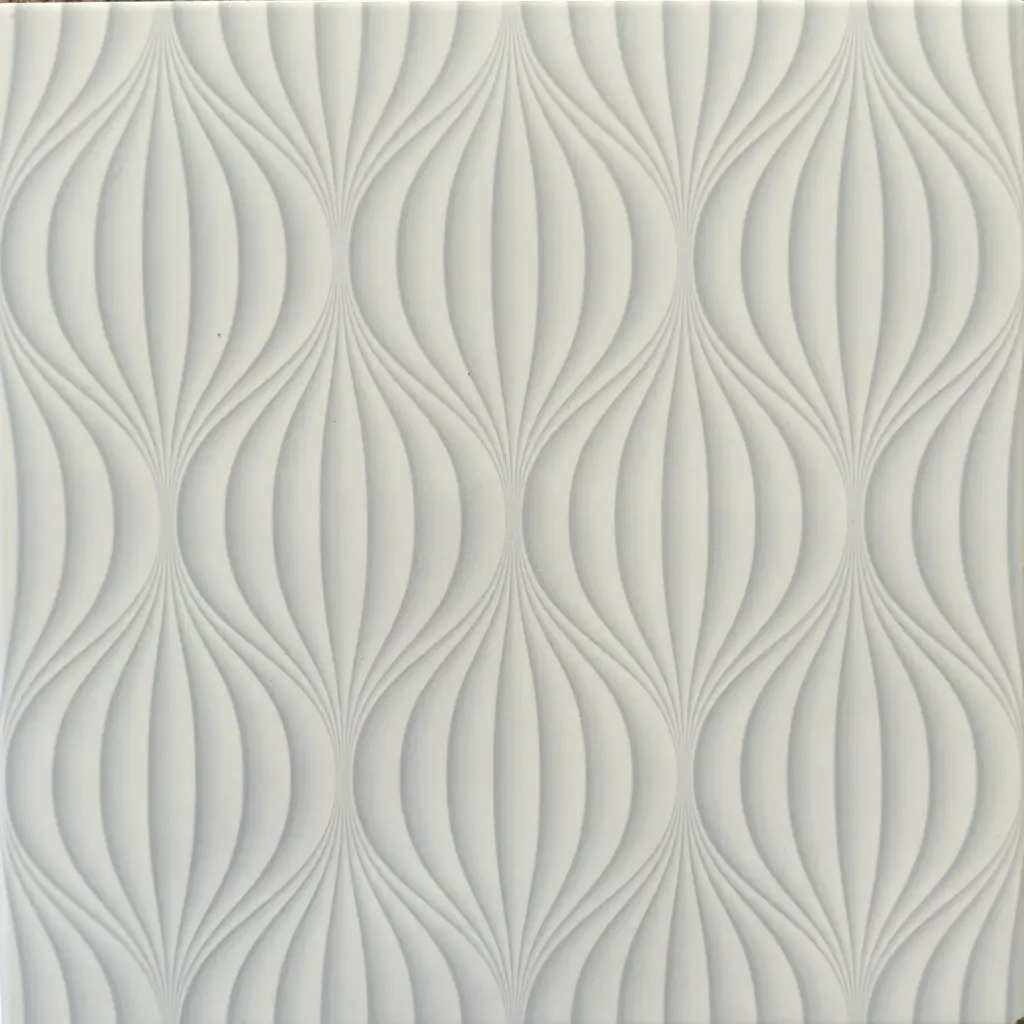 Carrelage relief vague blanc 30x30 – 30040