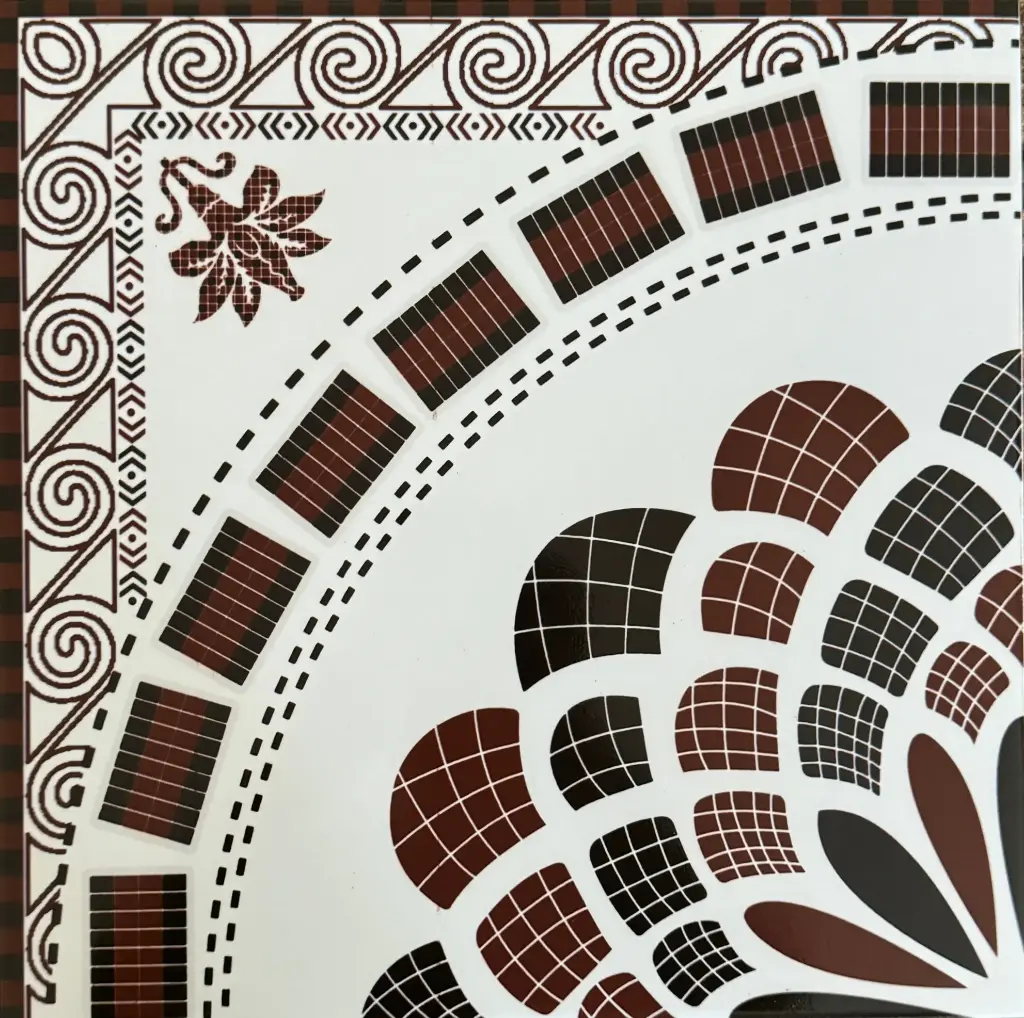 Carrelage décor médaillon ethnique 30x30 – 36