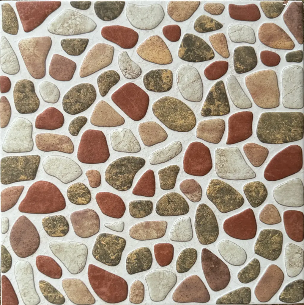 Carrelage mosaïque galets multicolores 30x30 – 4802