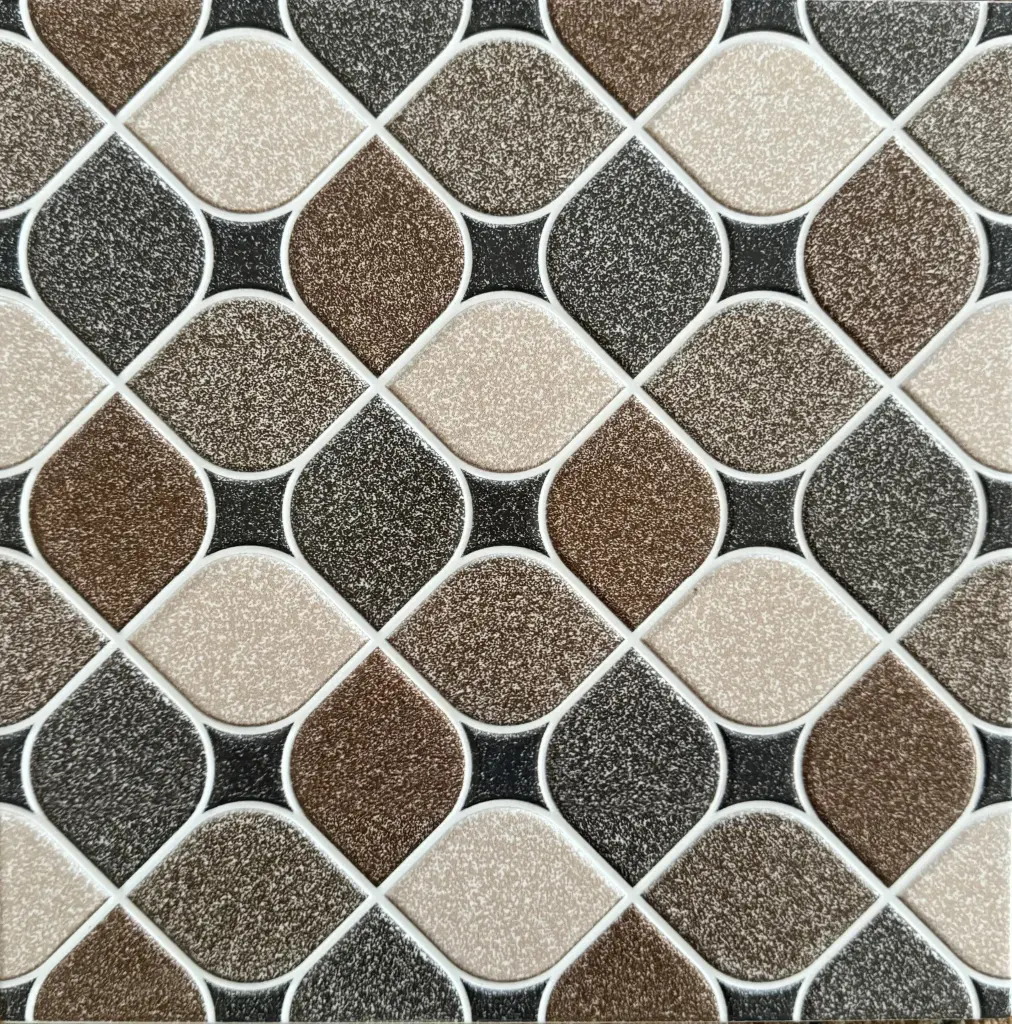 Carrelage décor géométrique gris et brun 30x30 – 6002
