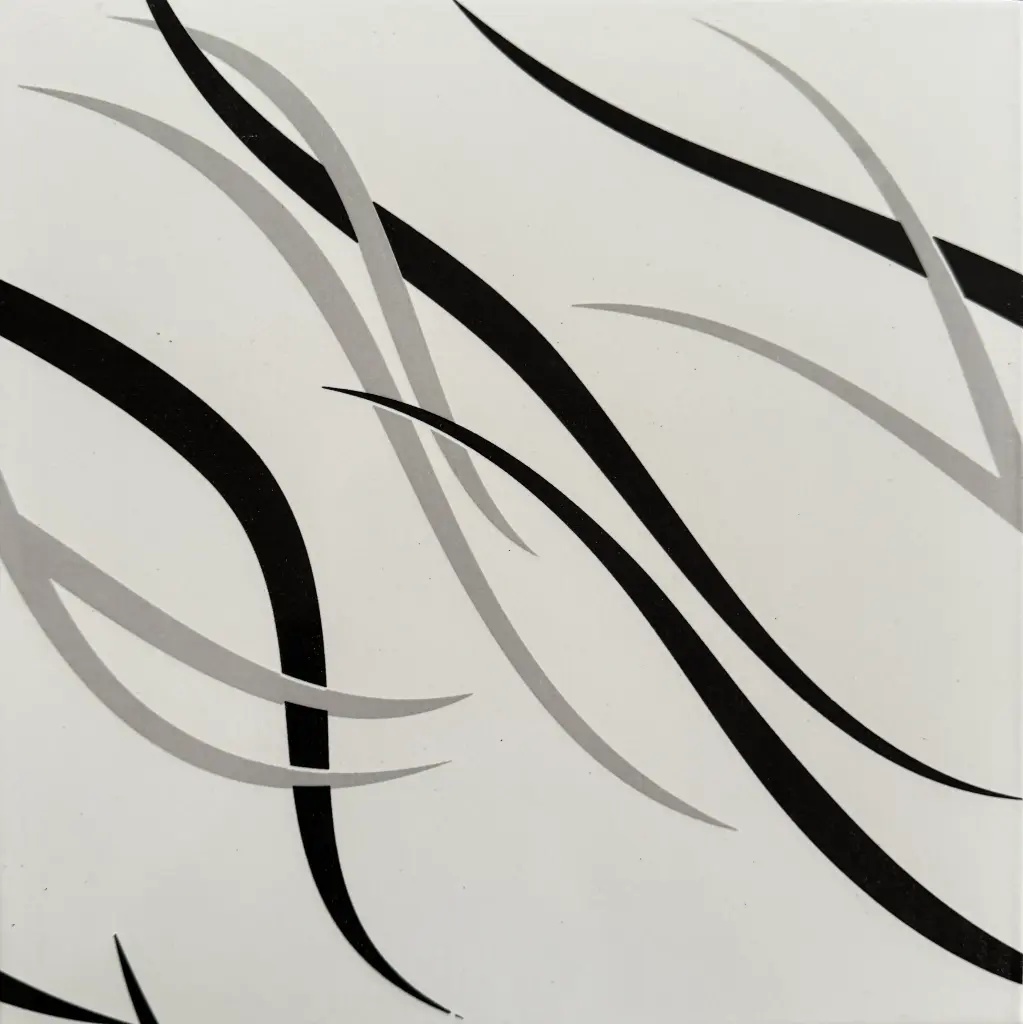 Carrelage décor lignes noir et blanc 30x30 – G-3027
