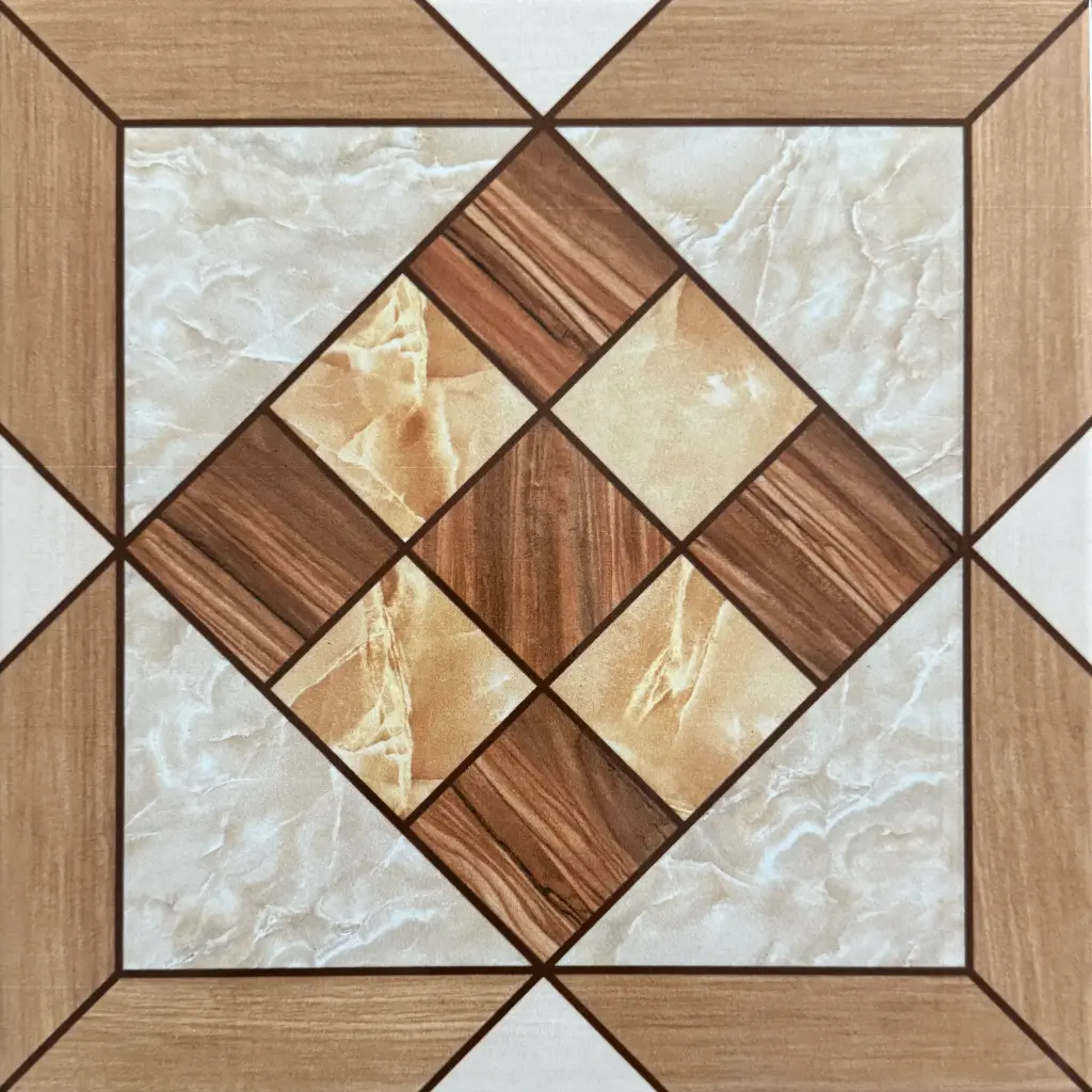 Carrelage décor marqueterie bois et marbre 30x30 – LCS-05 (10779)
