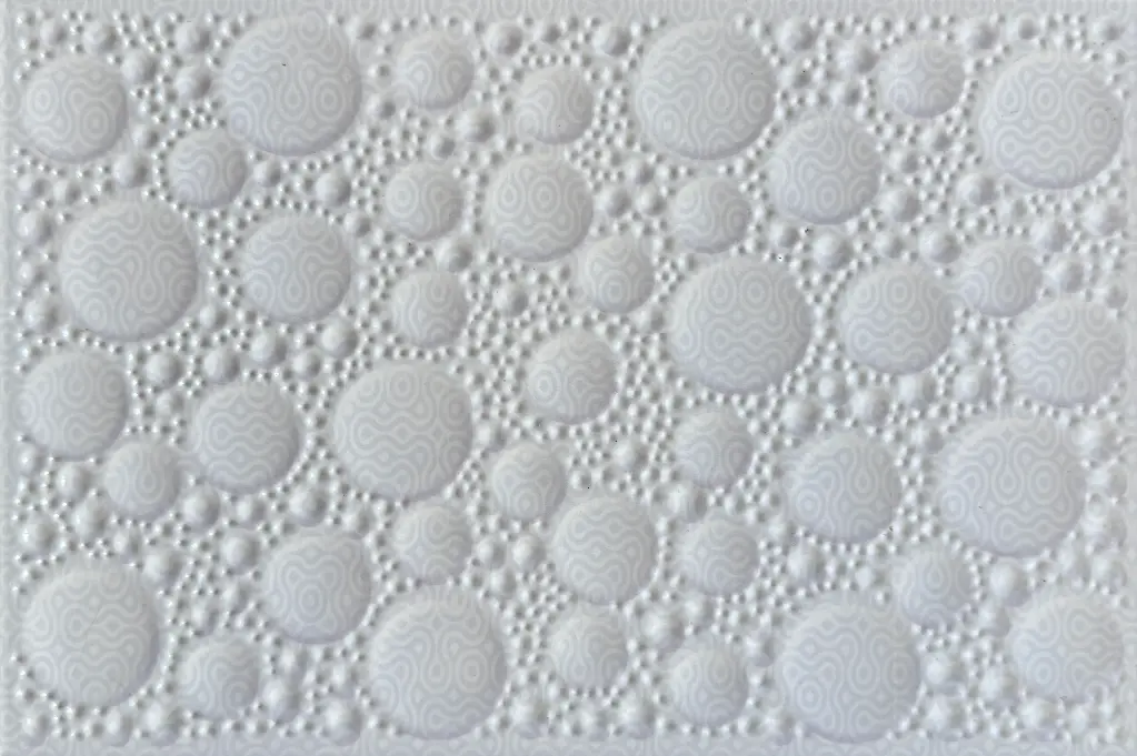 Carrelage mural relief cercles blanc 20x30 – 2025-L