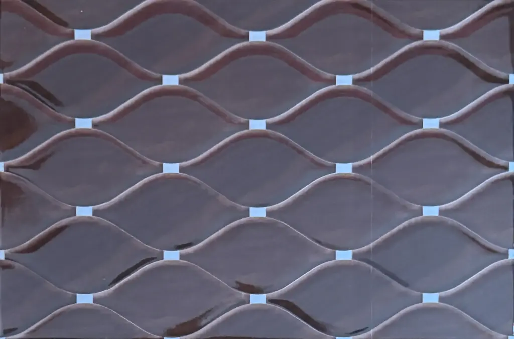 Carrelage mural relief vague marron 20x30 – 3012-D