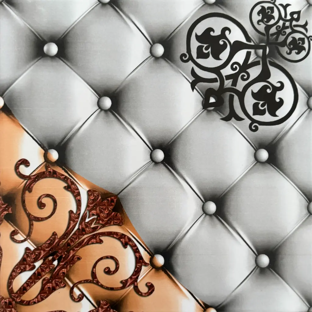 Carrelage décor capitonné baroque 30x30 – 10669