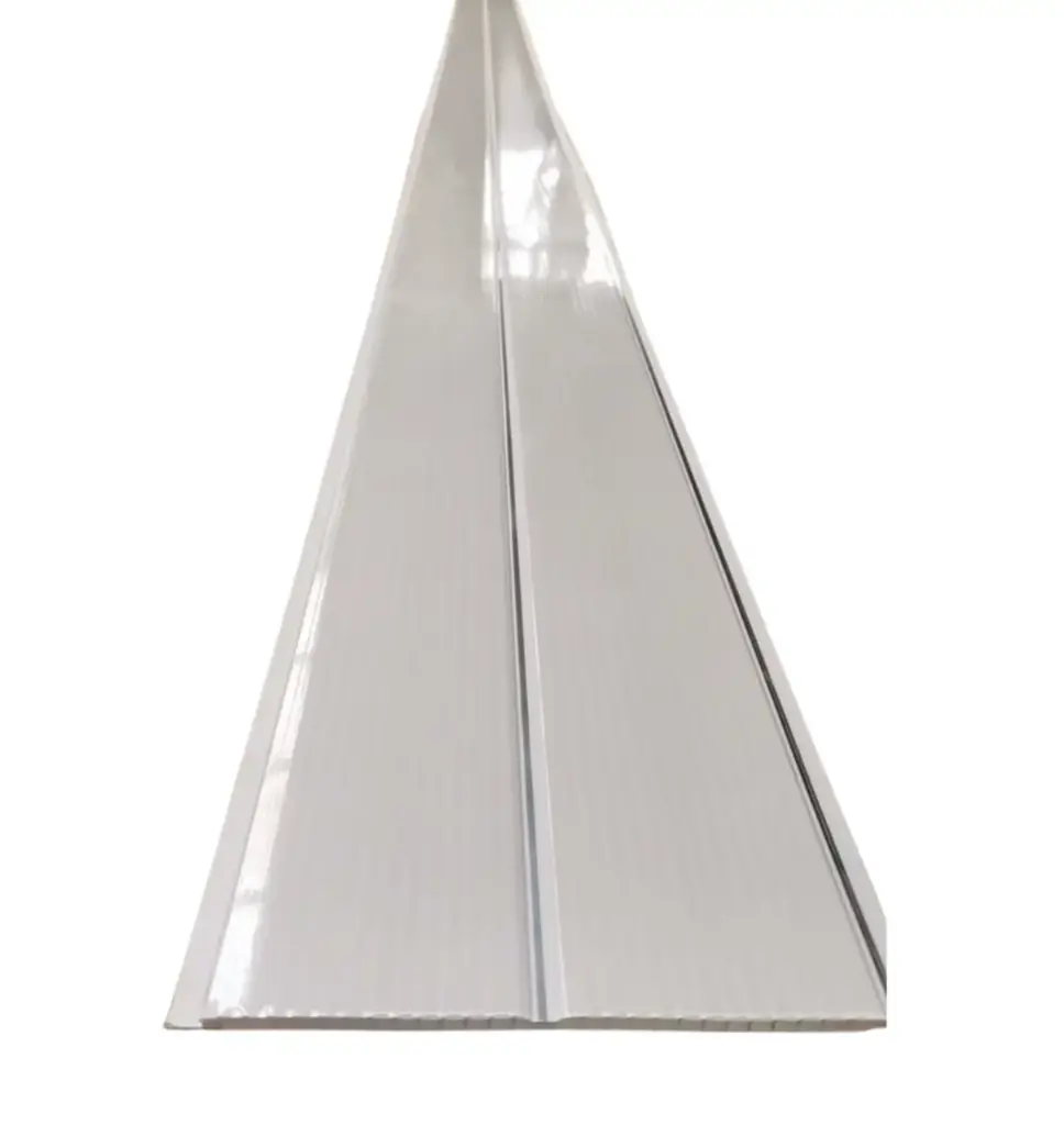 Plafond PVC blanc rainuré – 200x6x5950 mm