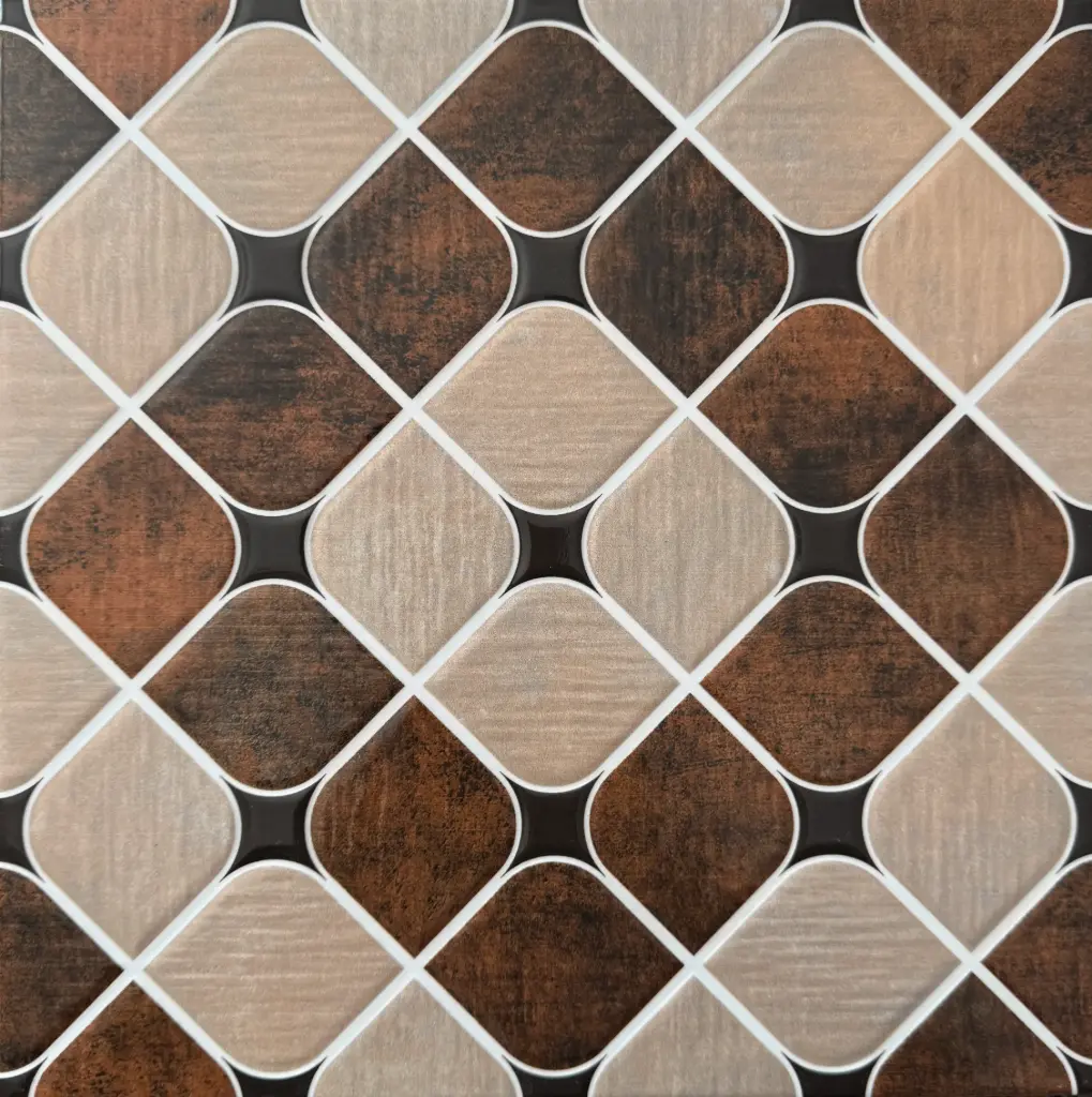 Carrelage décor géométrique brun 30x30 – 2163