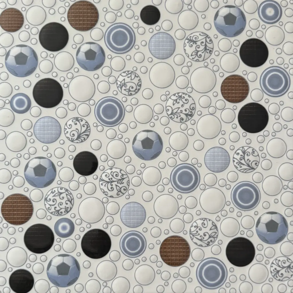 Carrelage décor cercles bleu 30x30 – 2167